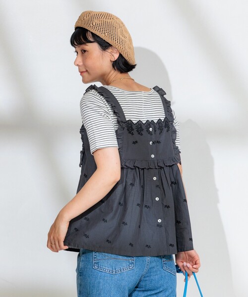 2/2限定値下【新品】 SUKALA リブデニムロングキャミソール　ネイビー 2/2限定値下【新品】 SUKALA リブデニムロングキャミソール