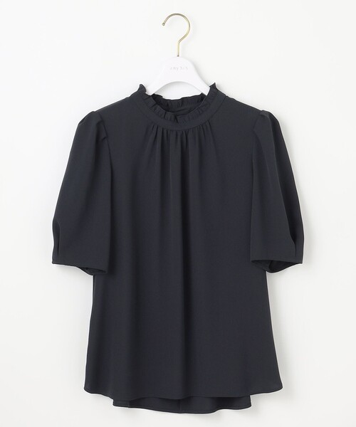 any SiS ブラウス シャツ 「洗える」フリルネックスタンド