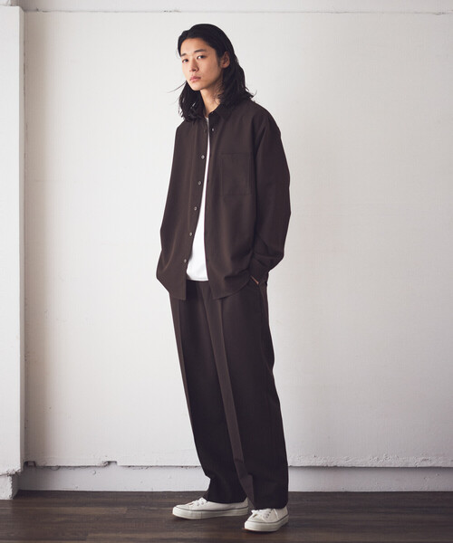 COMME CA ISM（コムサイズム） スラックス ウールライク リラックス