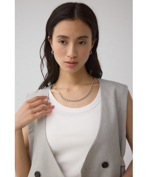 AZUL BY MOUSSY ベスト ジレ イージーケアリネンライクジレ