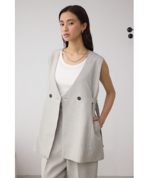 ベスト ジレ イージーケアリネンライクジレ レディース AZUL BY MOUSSY ベスト ジレ イージーケアリネンライクジレ