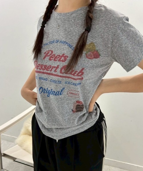 tシャツ ipugo/イプゴ スラブ生地スウィートTEE レディース