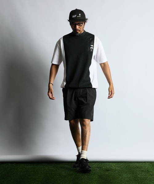 tシャツ 「BLACK LABEL」”A-PACK” MOCK NECK TEE：鹿の子/ドットメッシュ モックネックTEE メンズの画像