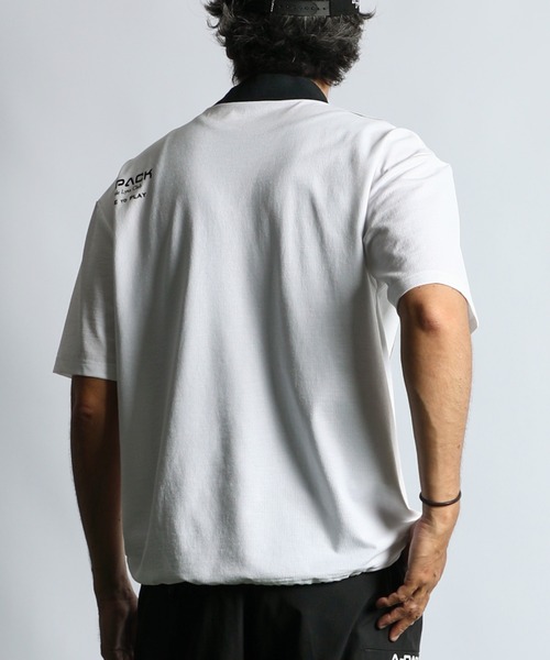 tシャツ 「BLACK LABEL」”A-PACK” MOCK NECK TEE：鹿の子/ドットメッシュ モックネックTEE メンズの画像