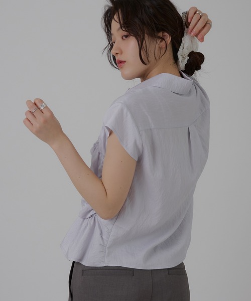 ブラウス シャツ gather design blouse / ギャザーデザインブラウス レディース MUHET ブラウス シャツ gather design blouse / ギャザー