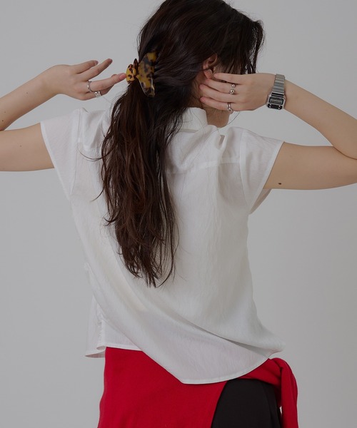 MUHET ブラウス シャツ gather design blouse / ギャザー