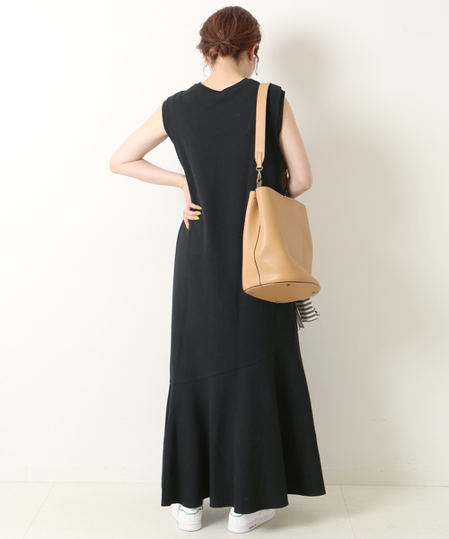Spick&Span ノースリーブ ブラック ロングワンピース Spick＆Span 「Spick & Span」 ノースリーブワンピース 36