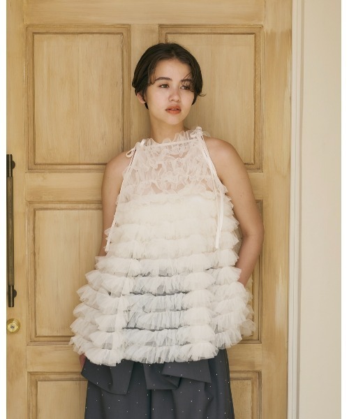 NOTRE emor（ノートルエモア） tシャツ tulle mousse tops レディース