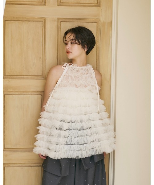 NOTRE emor（ノートルエモア） tシャツ tulle mousse tops レディース