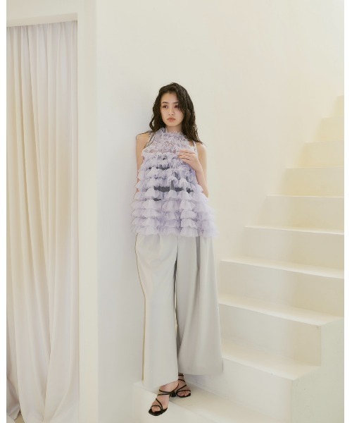 NOTRE emor（ノートルエモア） tシャツ tulle mousse tops レディース