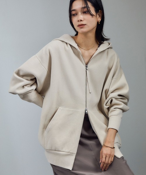 theory luxe Richmond Astrid パーカー　ジップアップ SALON adam et rope'（サロン アダム エ ロペ） パーカー ジップ