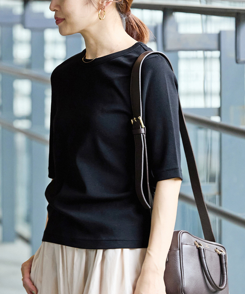 IENA tシャツ 「追加2」コットンフライスハーフスリーブプル