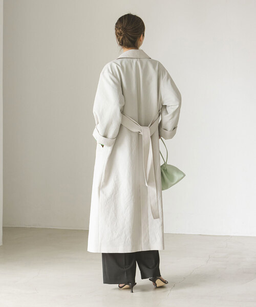 「NOBLE」 ステンカラーコート 36 ベージュ レディース_画像10