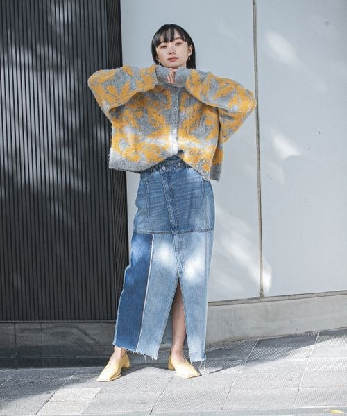 JEANASIS（ジーナシス） ニットカーディガン FREE グレー系その他