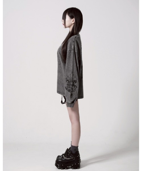 REFLEM tシャツ 「REFLEM/レフレム」クロス刺繍L/S Tee/ロング