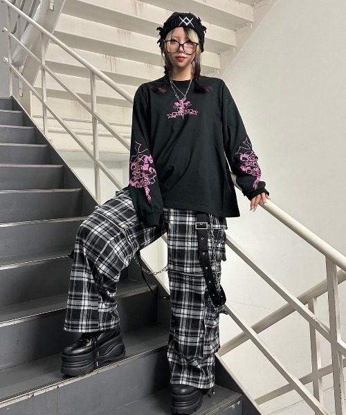 REFLEM クロス刺繍 ロングスリーブ Tシャツ REFLEM tシャツ 「REFLEM/レフレム」クロス刺繍L/S Tee/ロング