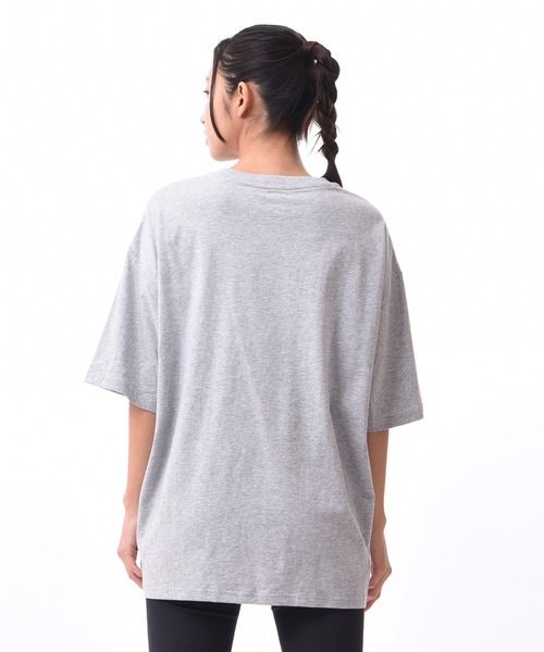 「New Balance」 半袖Tシャツ MEDIUM ライトグレー レディース