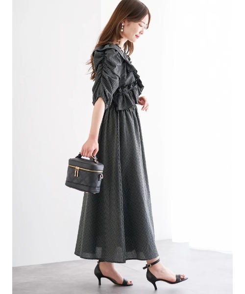 LUDIC PARK（ルディックパーク） ワンピース クロスフリルワンピース