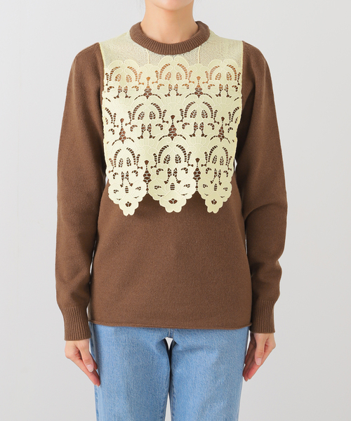 ニット セーター TOGA PULLA Lace knit pullover TP252-XN203：ニット レディース CITYSHOP ニット セーター TOGA PULLA Lace knit pullover TP252
