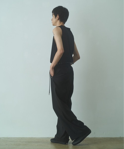 PHILTHEORY ワイドパンツ スラックス Double belt slacks / ダブル
