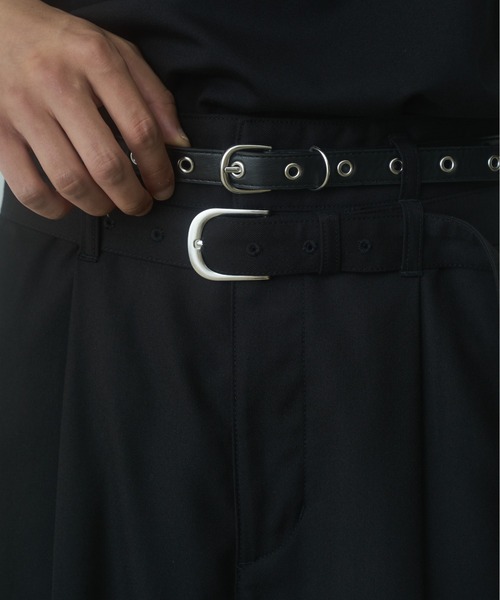 PHILTHEORY ワイドパンツ スラックス Double belt slacks / ダブル