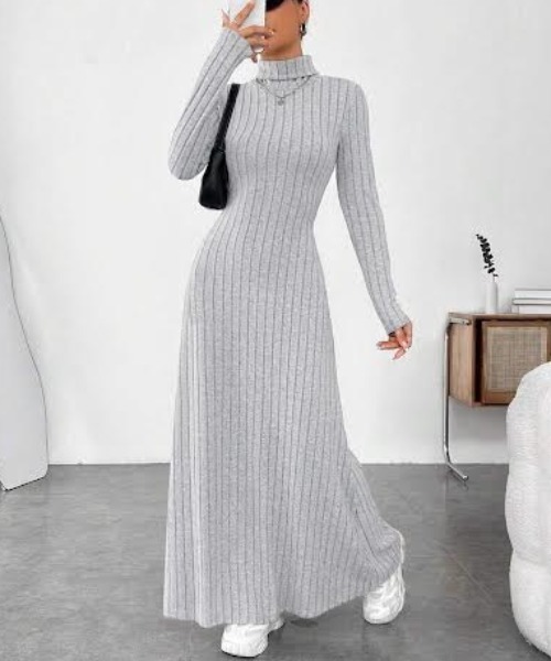 cammie ワンピース タートルネックリブニットワンピース : ZOZOTOWN