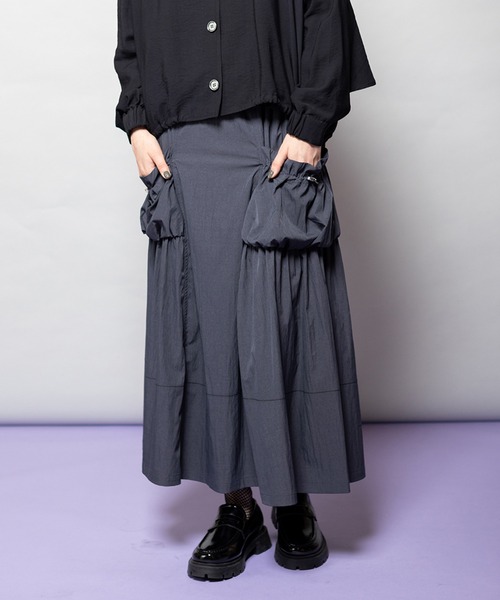 OSMOSIS（オズモーシス） スカート ギャザーポケットフレアースカート
