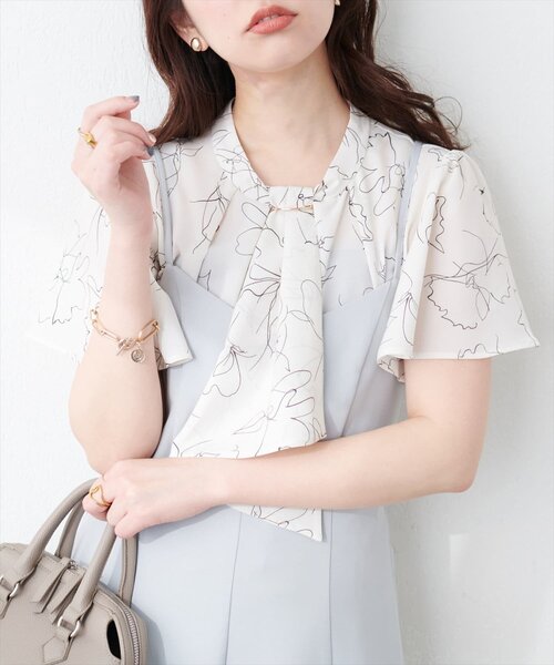 「natural couture」 半袖ブラウス FREE ブルー レディース_画像2