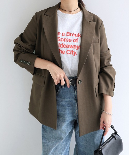 Freesia ジャケット テーラードジャケット ミドル丈テーラード