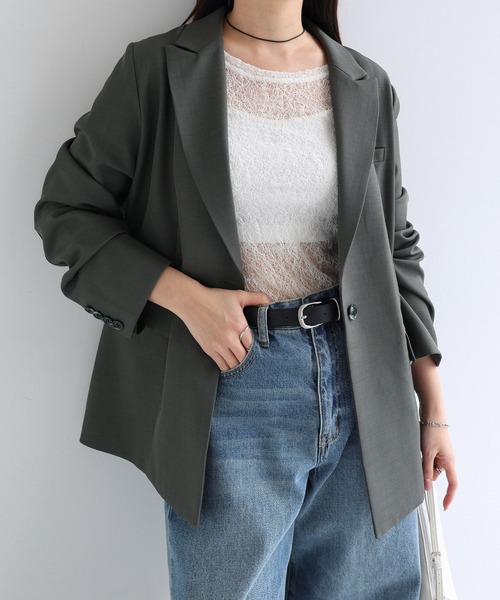 Freesia ジャケット テーラードジャケット ミドル丈テーラード
