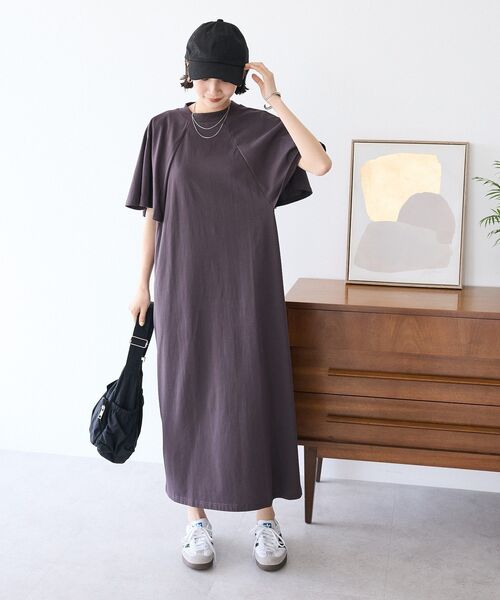 「CRAFT STANDARD BOUTIQUE」 半袖ワンピース FREE ブラウン レディース_画像8