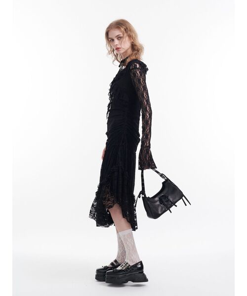 jouetie（ジュエティ） ワンピース ラッフルフリルレースロング