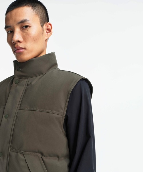 AIGLE（エーグル） ダウンベスト ベスト 撥水 スタンドカラージップ