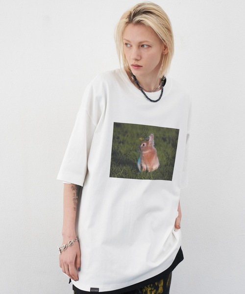 「AIVER」 半袖Tシャツ LARGE ホワイト メンズ_画像2