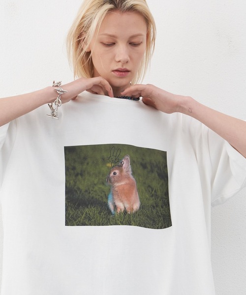 「AIVER」 半袖Tシャツ LARGE ホワイト メンズ_画像4