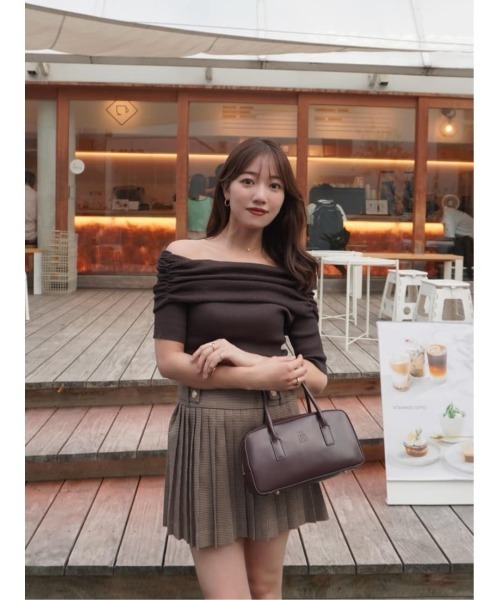 Her lip to ニット セーター Gathered Rib Knit Top レディース