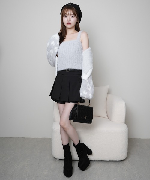 LIP SERVICE（リップサービス） パンツ レザーレイヤードプリーツ