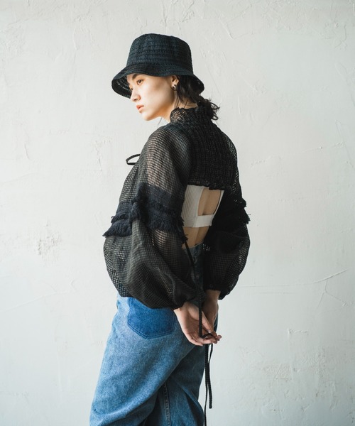 「ORIENT MILLINERY」 ボレロ FREE ホワイト レディース_画像9