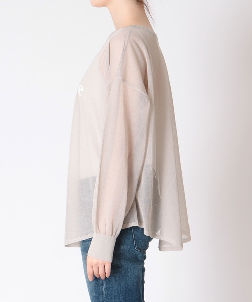 「Jines」 長袖ニット 38 ベージュ レディース_画像3