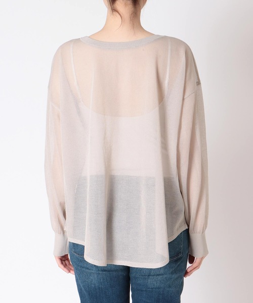 「Jines」 長袖ニット 38 ベージュ レディース_画像4