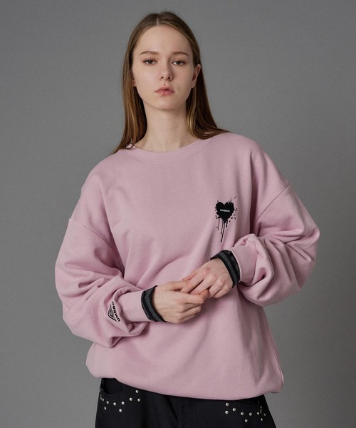 UMBRO×ONCILY HEART LOGO DRAW CODE SWEAT ONCILY（オンシェリー） トレーナー スウェット 「 UMBRO 」HEART LOGO