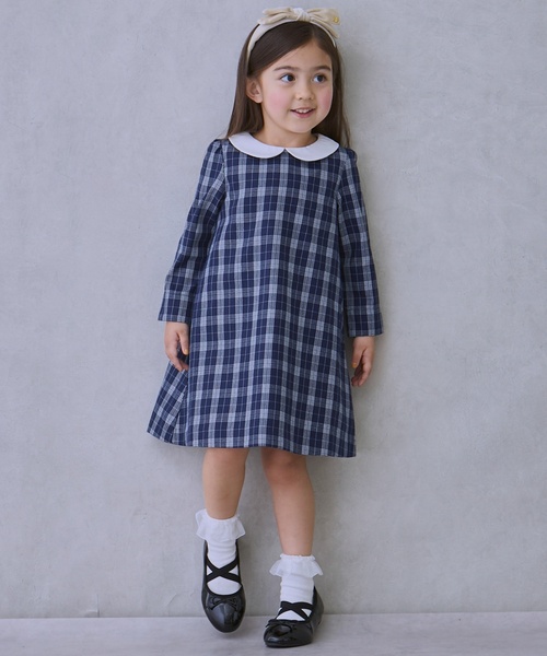 petit main　ワンピース　入学式 130cm petit main ワンピース 「セミフォーマル」衿つき長袖ワンピース