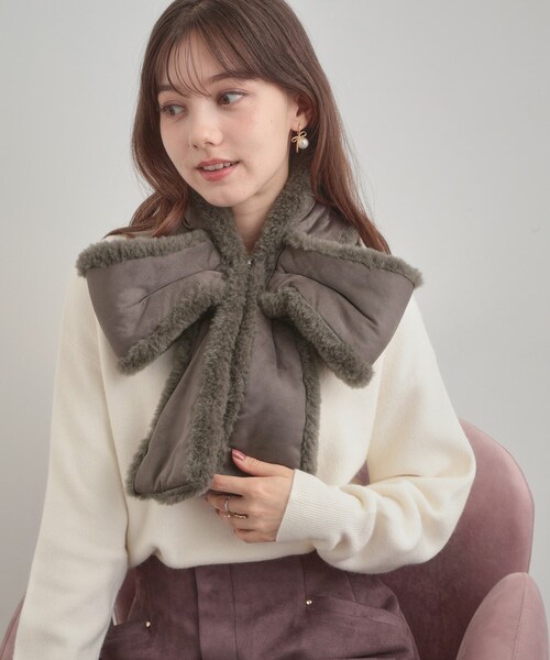 Couture Brooch（クチュール ブローチ） ストール マフラー ムートン風 
