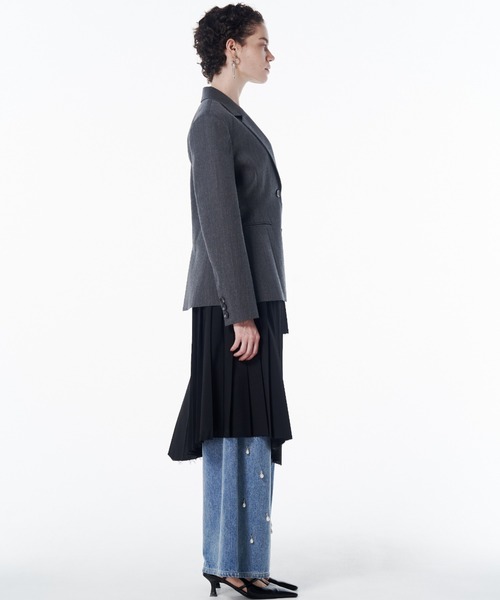 ジャケット テーラードジャケット WAIST CONSCIOUS PAT IN JACKET/ウエストコンシャスパットインジャケット レディースの画像