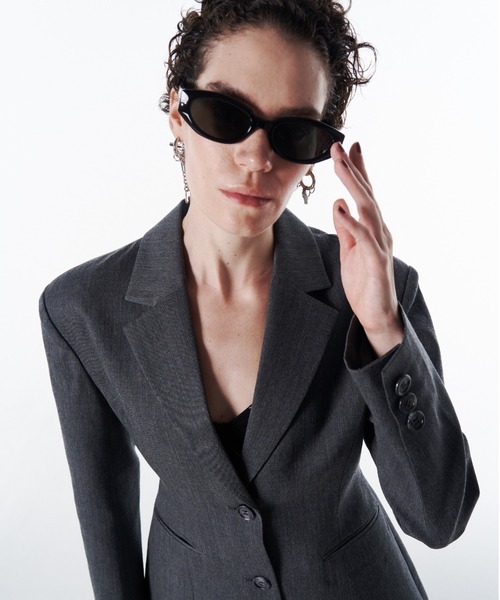 ジャケット テーラードジャケット WAIST CONSCIOUS PAT IN JACKET/ウエストコンシャスパットインジャケット レディースの画像