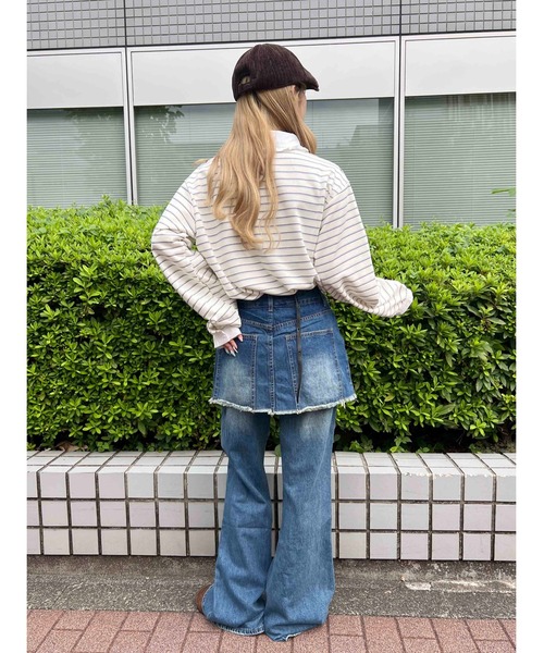 WC ジーンズ デニム デニムパンツ スカートドッキングデニム