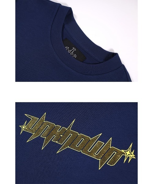 「UNKNOWN LONDON」 半袖Tシャツ M ネイビー メンズ_画像7