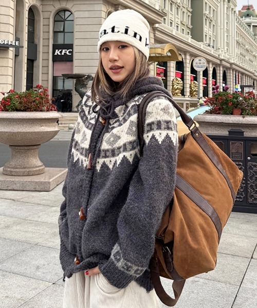 Dalfwin（ダールフィン） パーカー 韓国ファッション フード付き