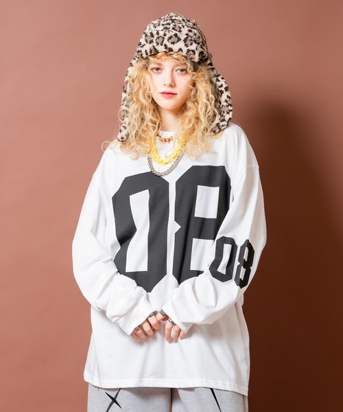tシャツ a.p.o.v. ビッグナンバリングプリントオーバーサイズ