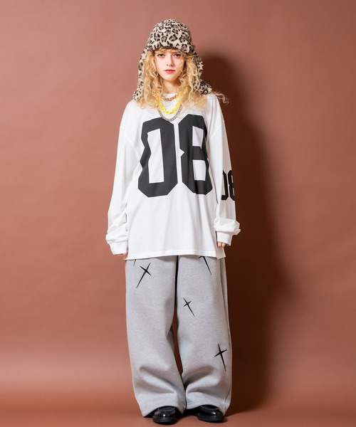 tシャツ a.p.o.v. ビッグナンバリングプリントオーバーサイズ